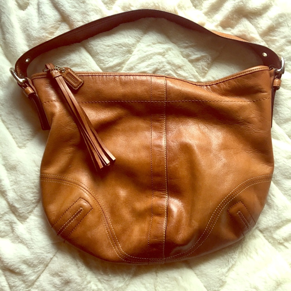 Coach shoulder bag, large tan